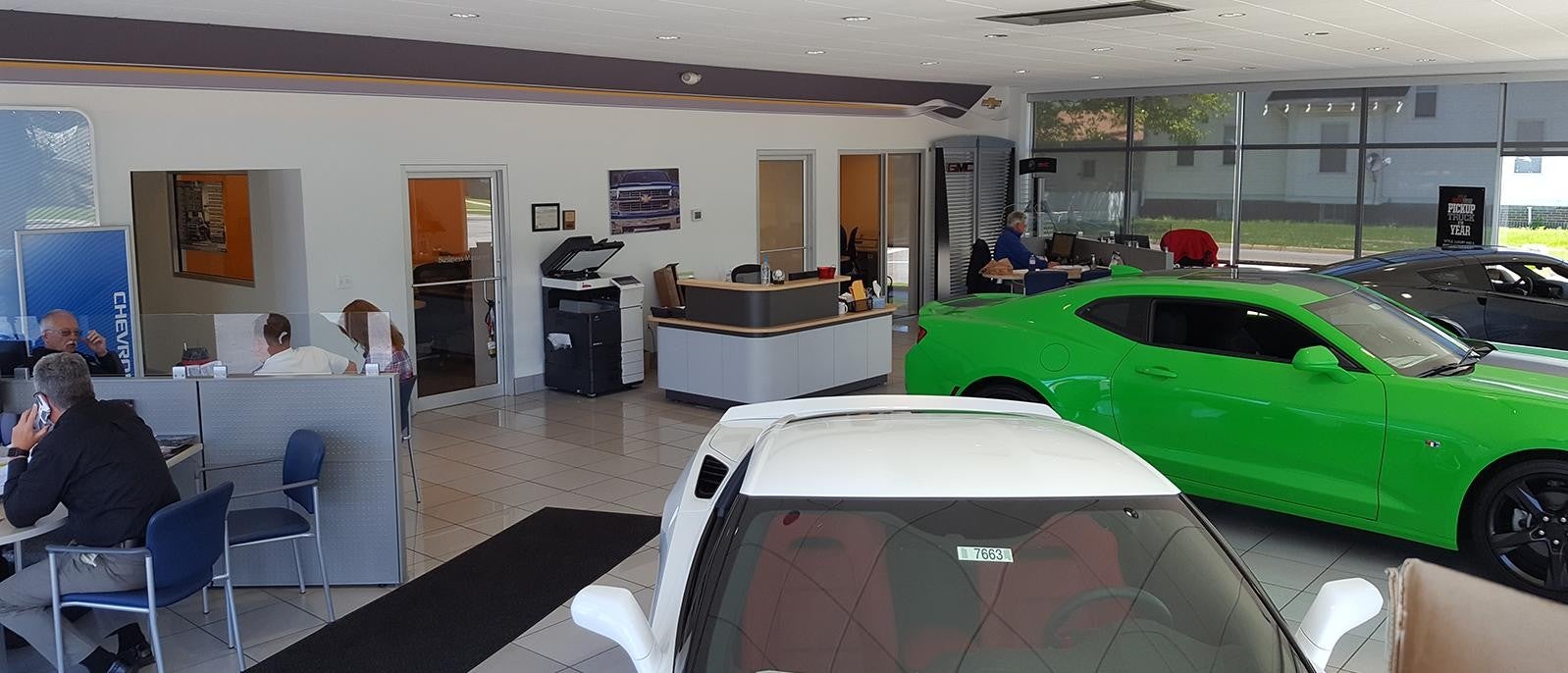 Larkin Cobb Chevrolet dealership indoors photo